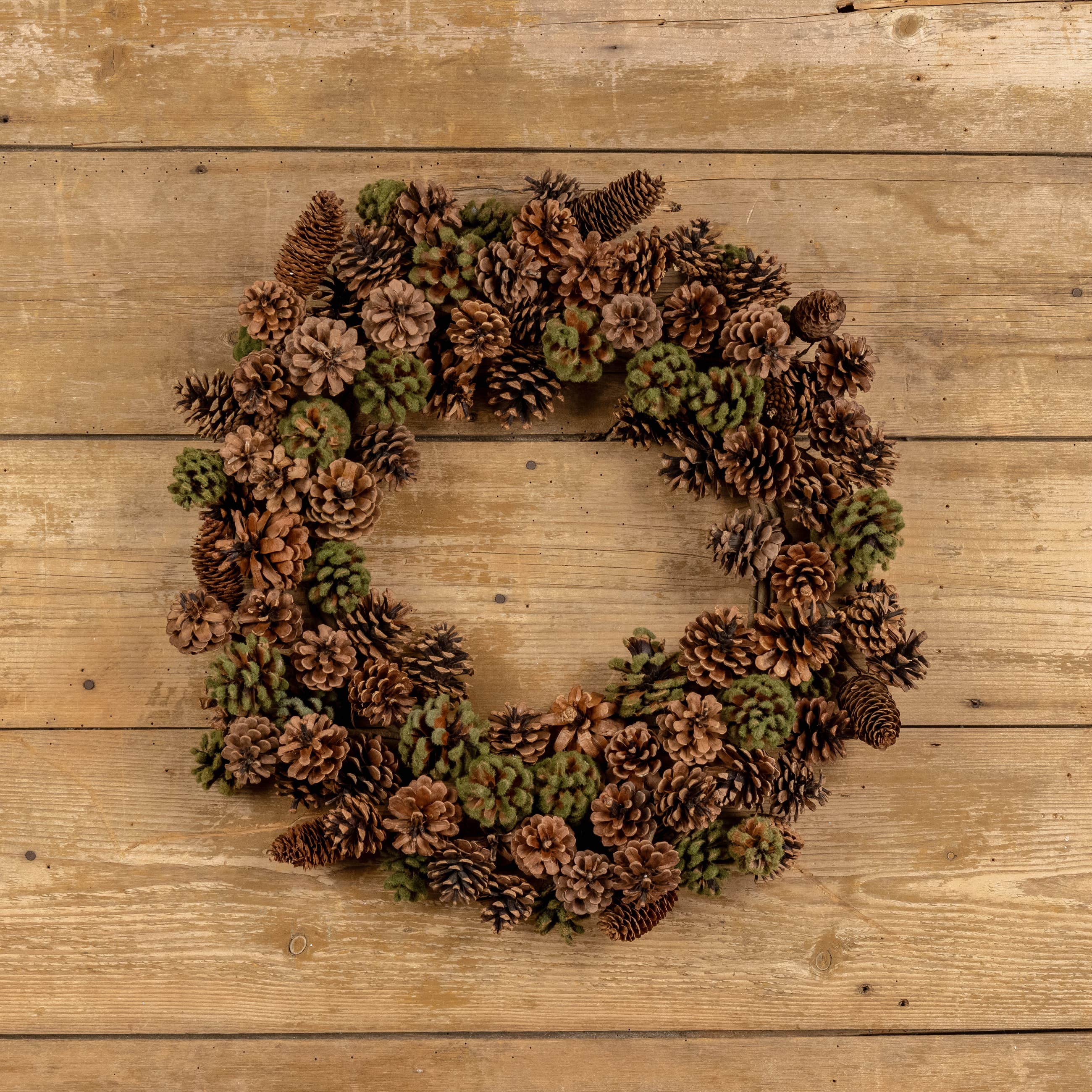 Ragon House - Wholesale Wreath - 24" MOSSY PINECONE WREATH1