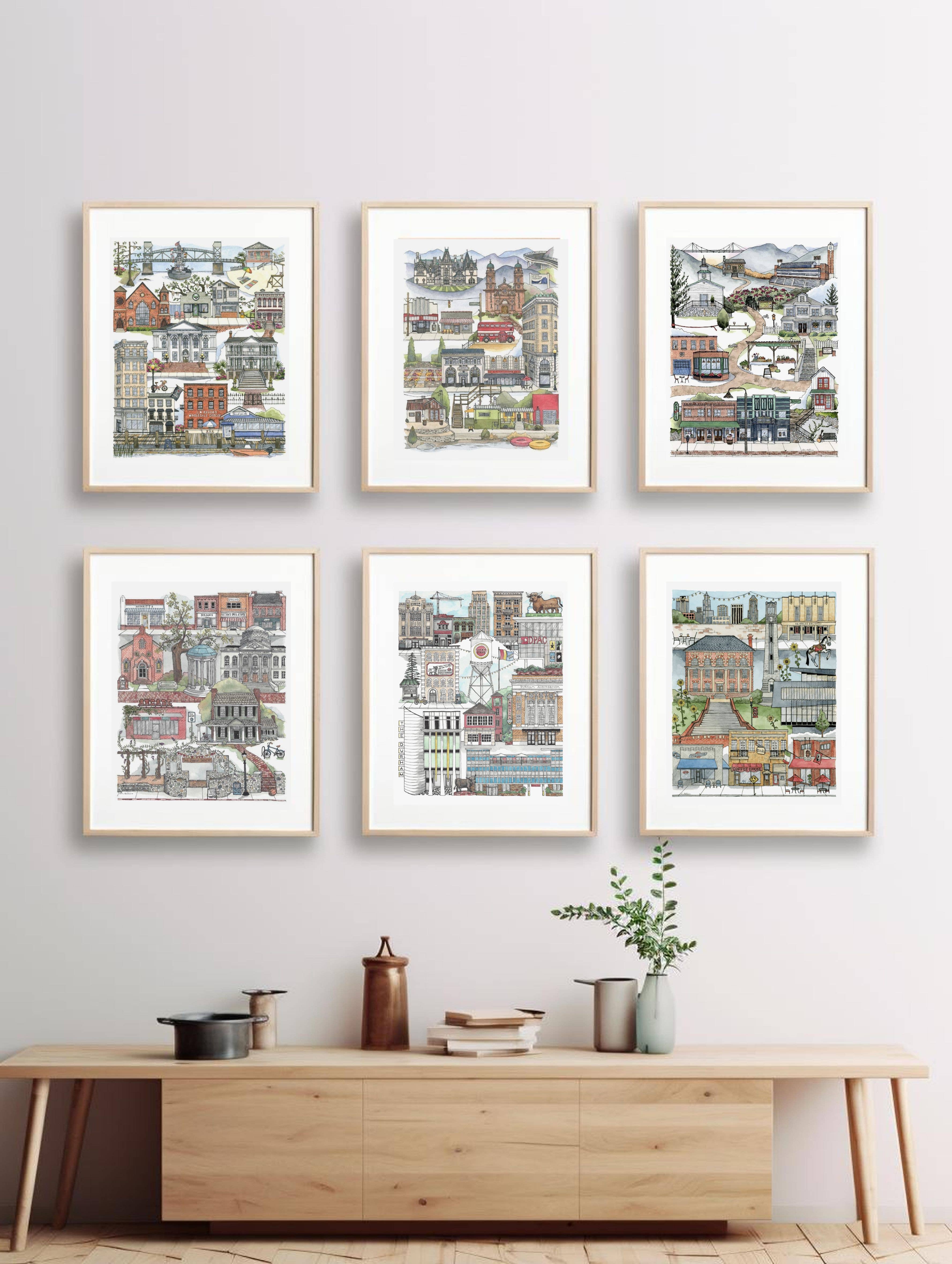 Papermill Creative - Wholesale Art Print - NC State, Raleigh North Carolina watercolor art print4