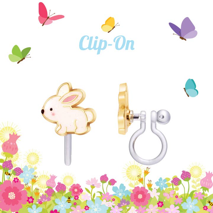 CLIP ON Cutie Earrings | Glitter Rabbit
for wholesale by Girl Nation