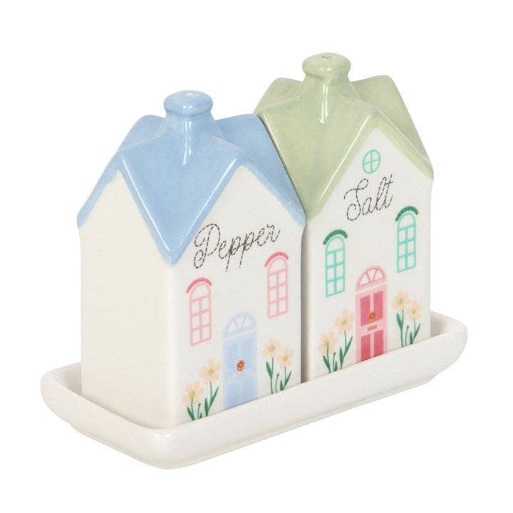 Something Different Wholesale - Wholesale Salt & Pepper Shaker Set - Pastel House Salt and Pepper Shakers2