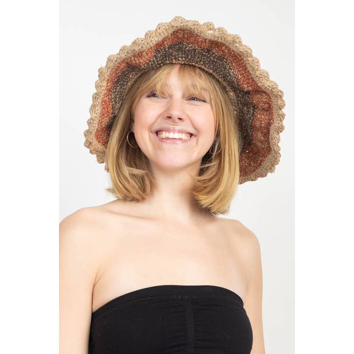 Lakhays Collection Inc. - Wholesale Straw Hat - Women's - Multi Color Hemp/Cotton Summer Hat