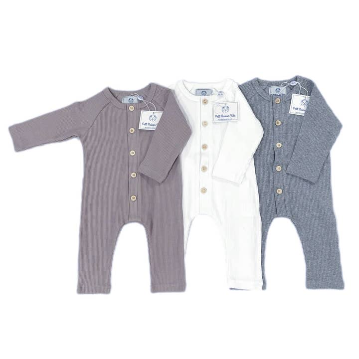 Tutina a Coste in Cotone - Rosa Polveroso per la vendita all'ingrosso da parte di Petite Maison Kids