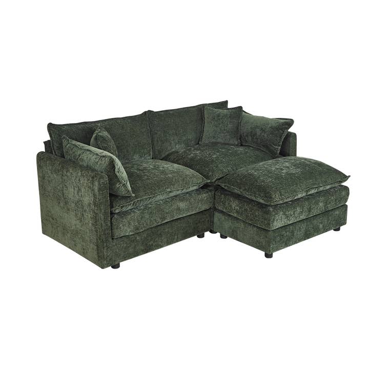 HOMYCASA DESIGN INC - Wholesale Sofa - Sofa Set, 2/3-Seater with Footrest, Wood & Steel