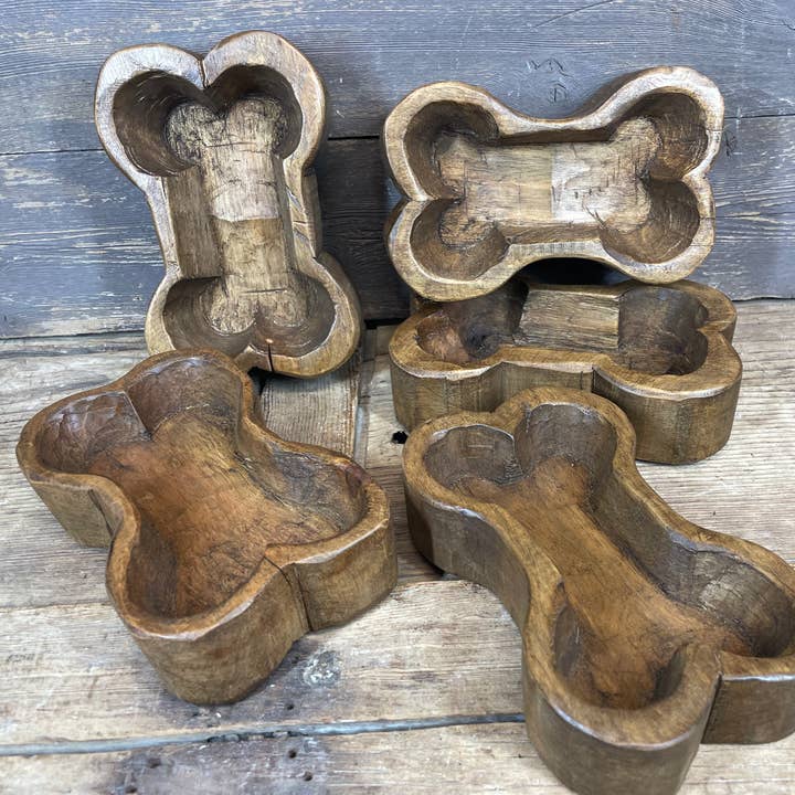 NFC-Dog Bone Dough Bowl-WH5P-8x5 in-NFC-Dog Bone-Waxed-$7 and other Purchase Wholesale dog bone. Free Returns & Net 60 Terms on Faire trending on Faire.