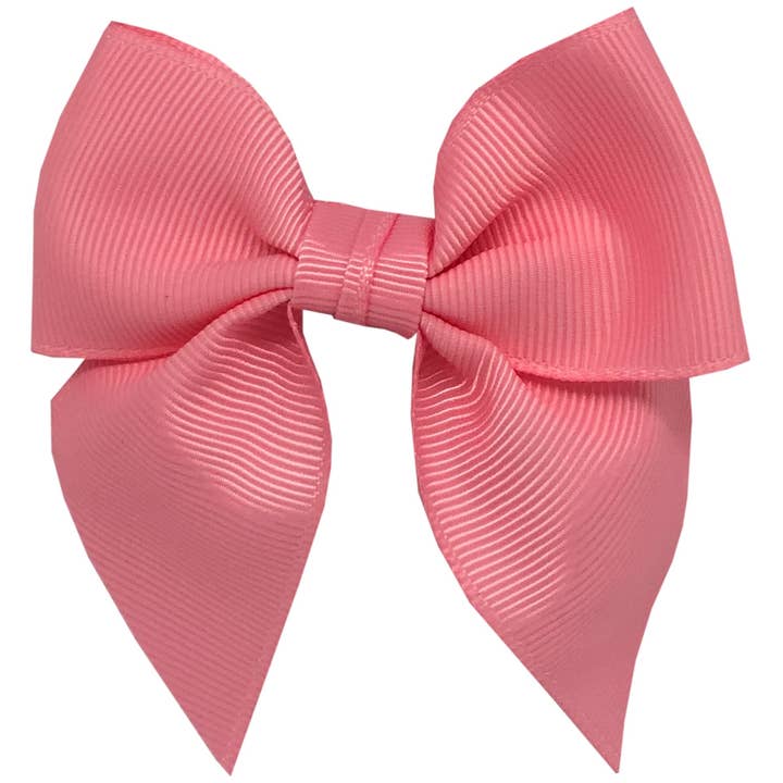Chloé hair bow with clip in pink for wholesale by La Fillette Accessories