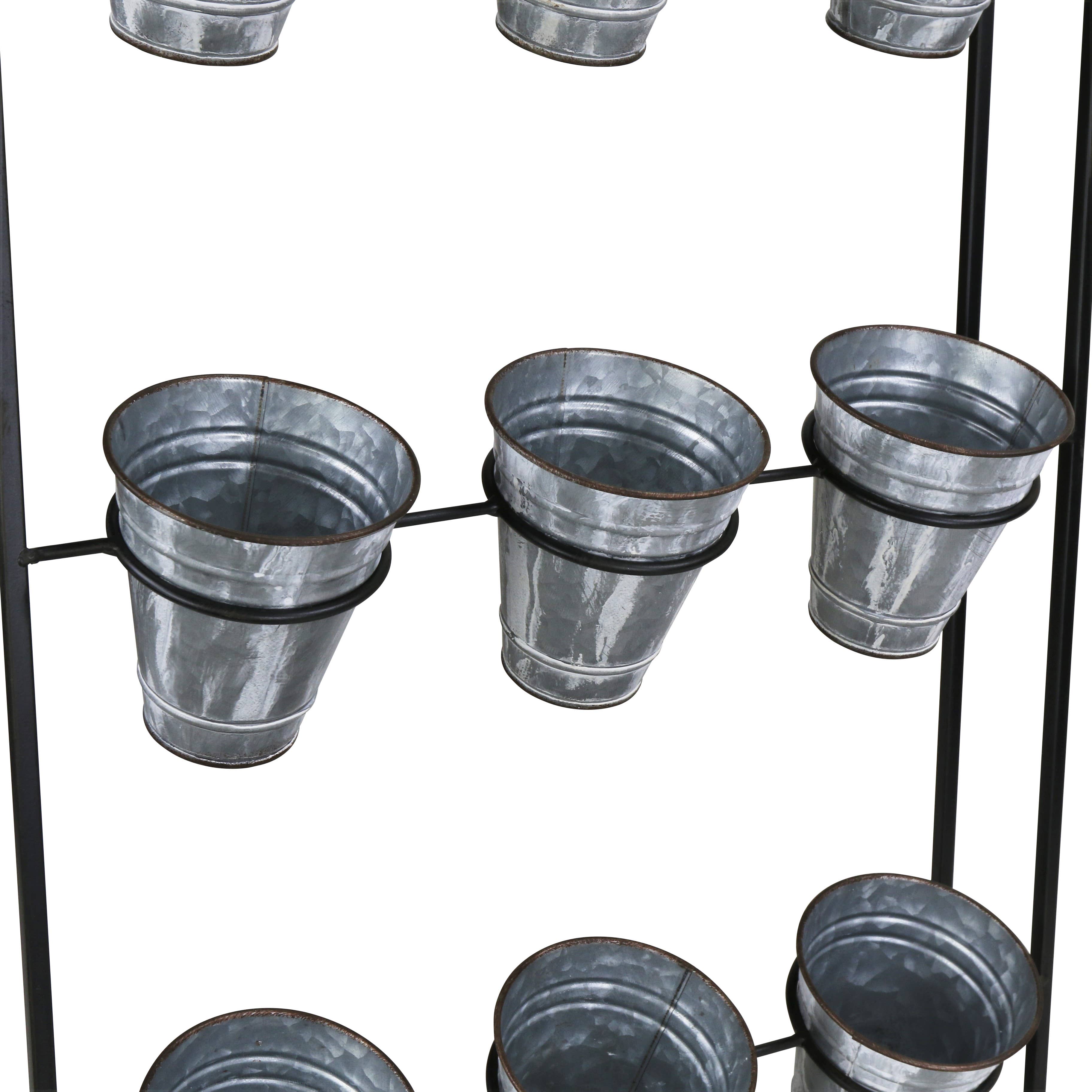 Cheungs Home Decor - Wholesale Wall Planter - Ione 9 Pot Wall Planter with Metal Wall Frame6