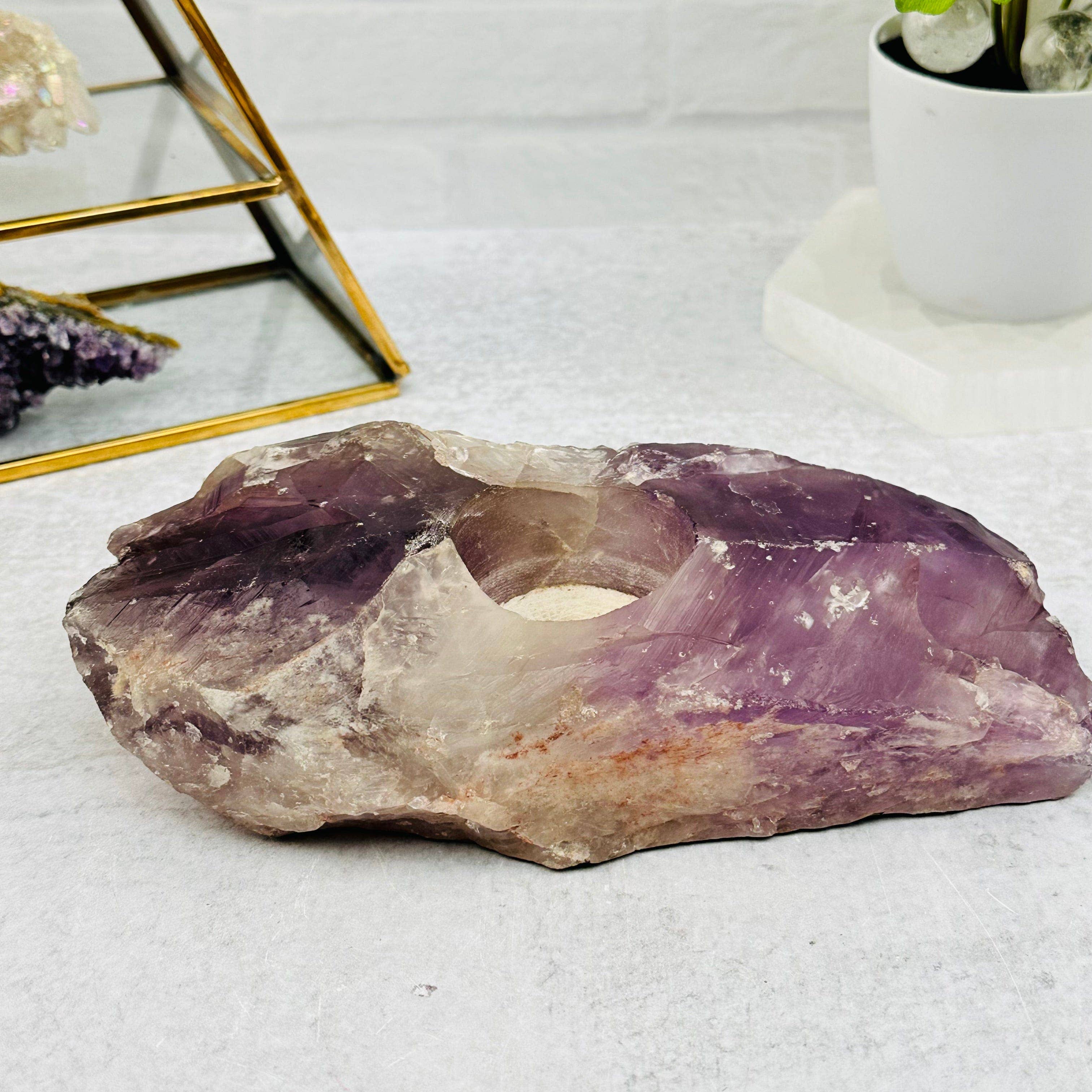 Rock Paradise - Wholesale Candle Holder - Rough Amethyst Crystal Candle Holder11