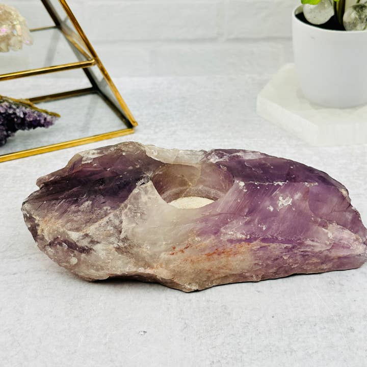 Rock Paradise - Wholesale Candle Holder - Rough Amethyst Crystal Candle Holder11
