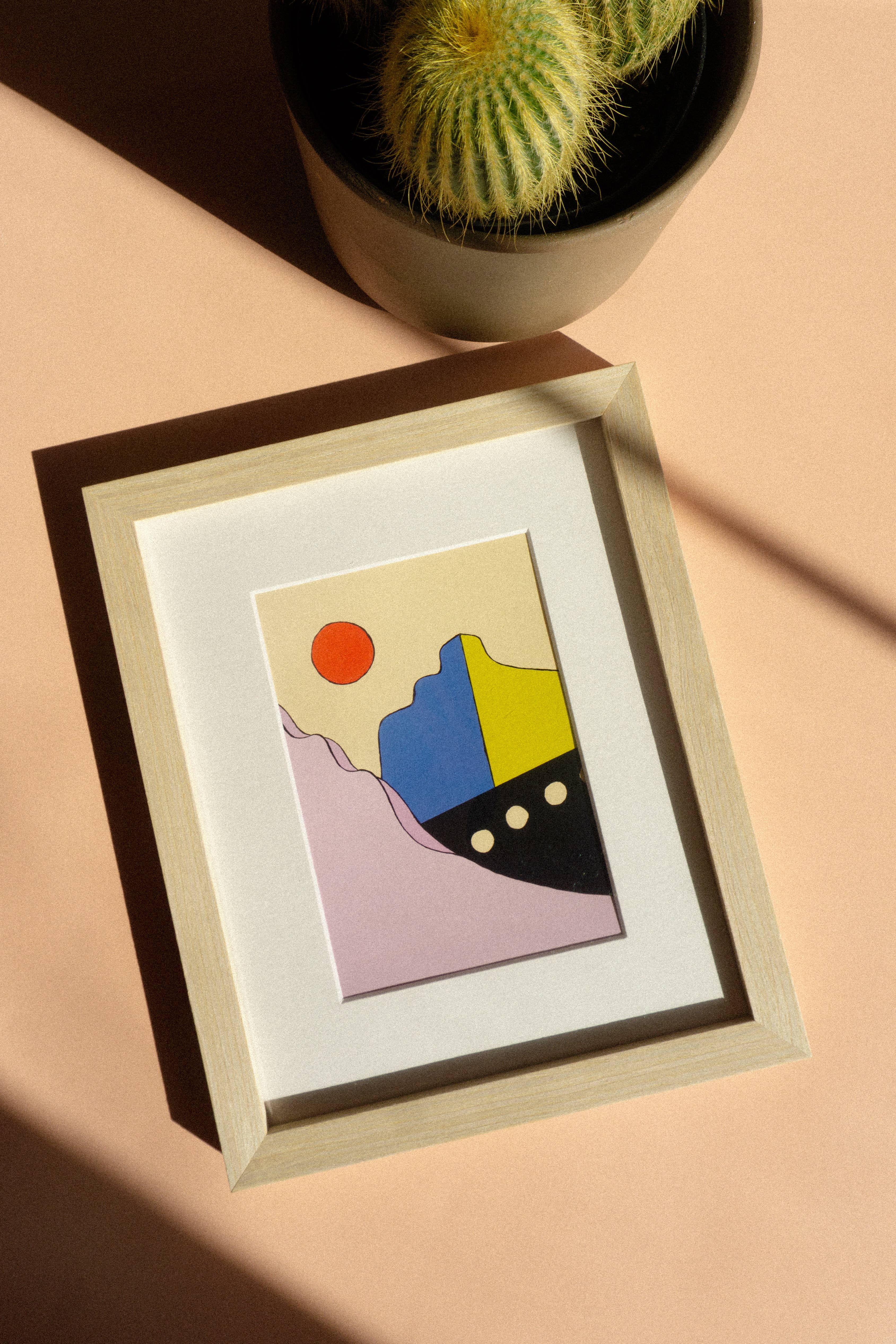 Mel K. Olrich Art - Wholesale Art Print - Abstract adobe building, colorblock, modern western wall art4