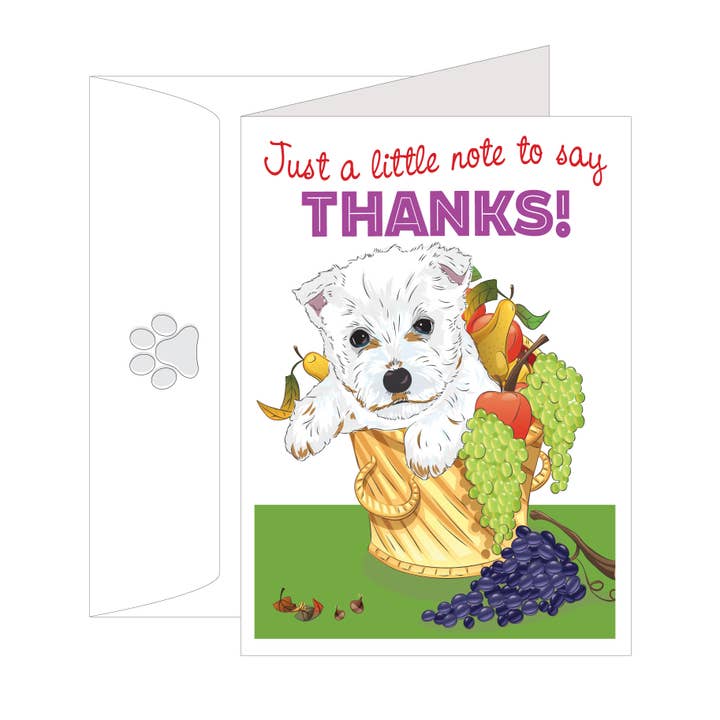 Westie Pup - Just a Little Note to Say Thanks! for wholesale by ArtzyDog Studio