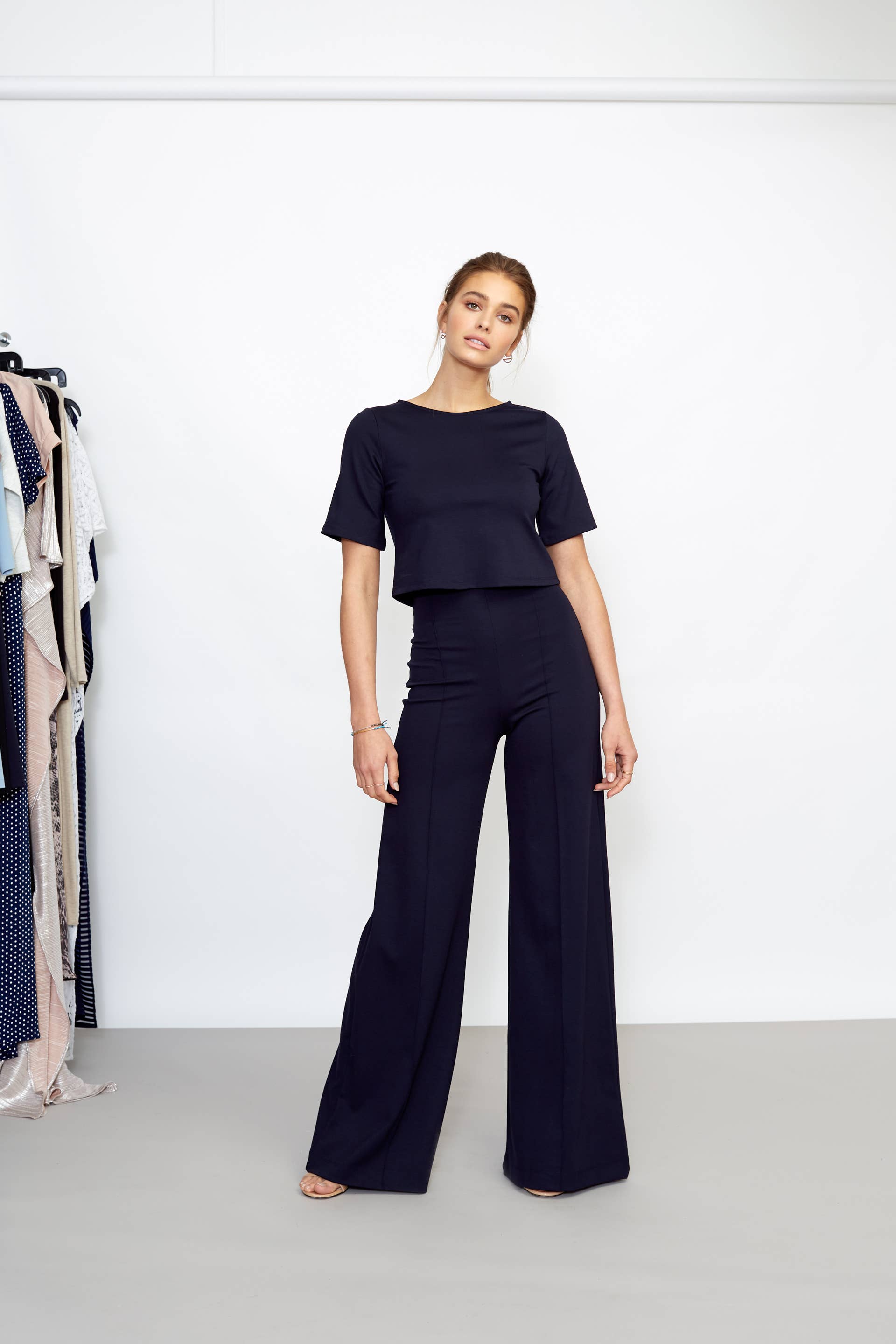 Ripley Rader - Wholesale Knit Top - Women's - Navy Ponte Knit Short Sleeve Tee4