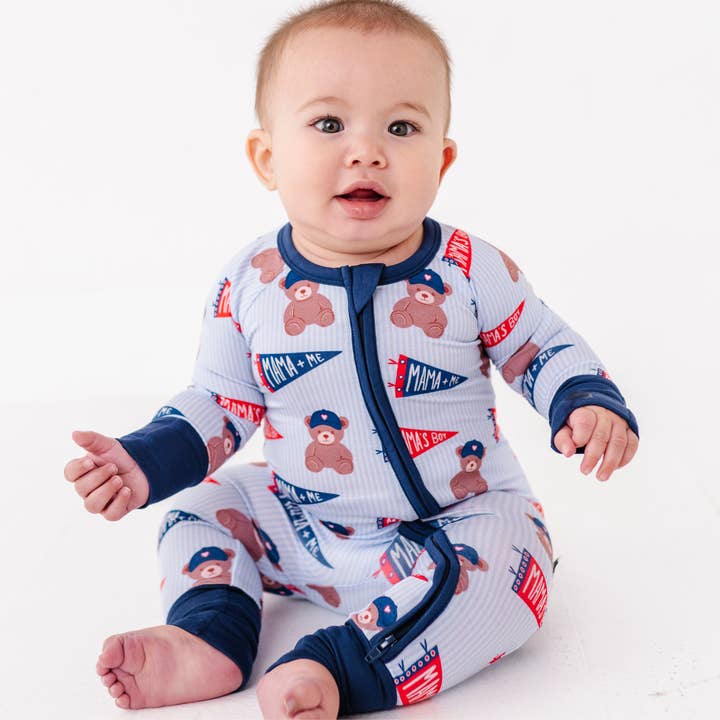 Team Mama Valentines Convertible Footies for wholesale by Kiki + Lulu