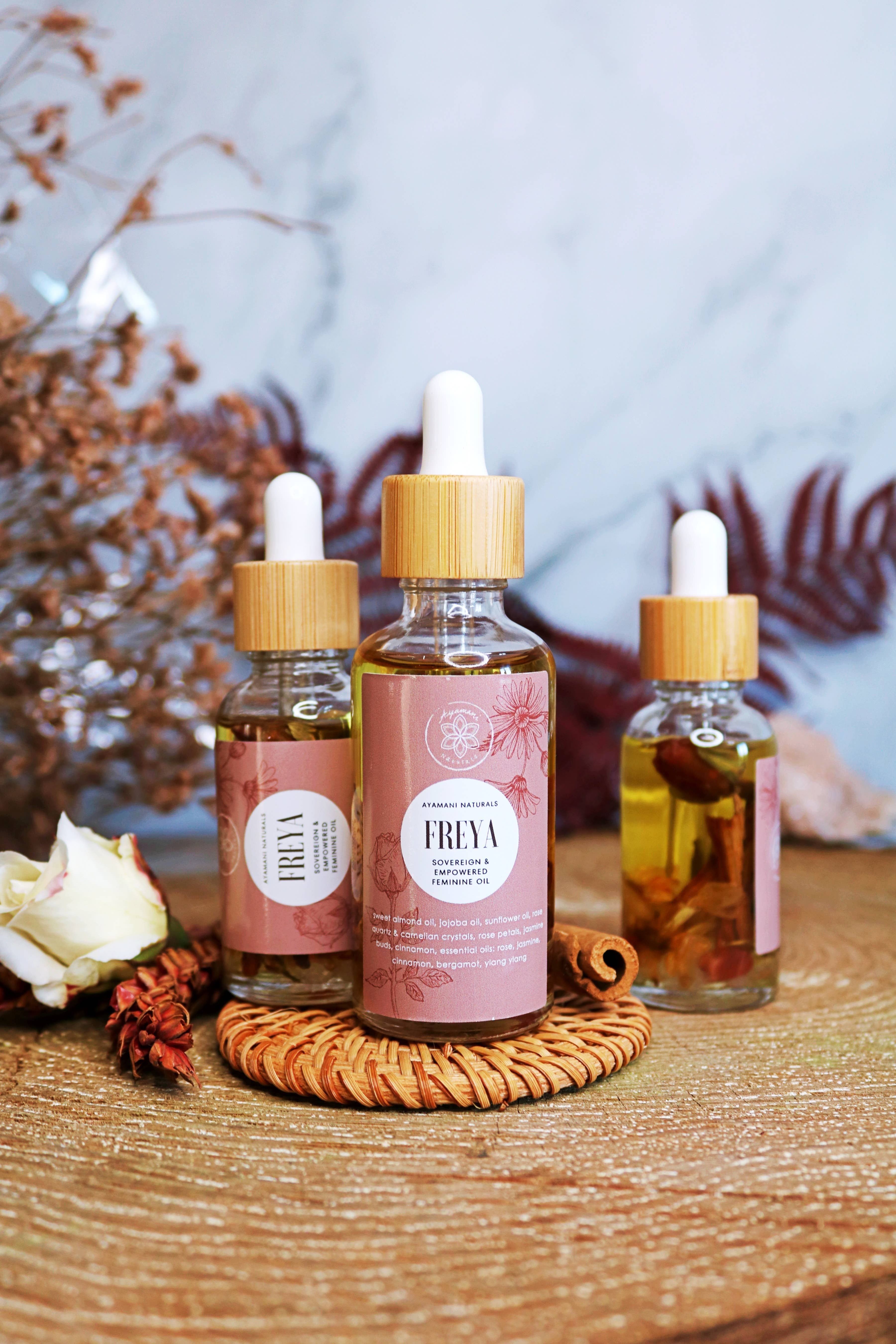 Ayamani Naturals - Wholesale Bath/Body Oil - FREYA Oil | Empowered Feminine Goddess Oil | Ritual & Body4