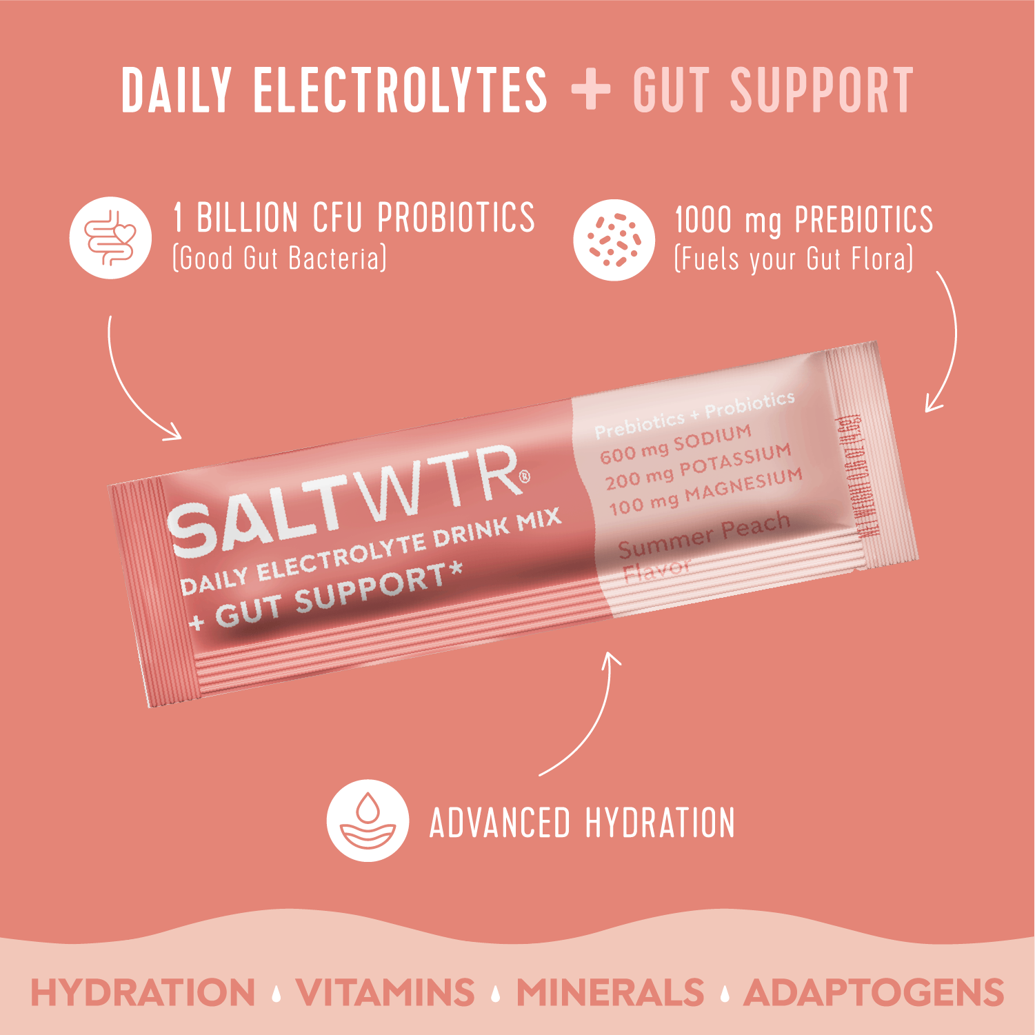 SOiL Organic Aromatherapy and Skincare - Vente Boisson diététique en poudre - Électrolytes Fonctionnels Quotidiens SaltWTR - Soutien Intestinal2