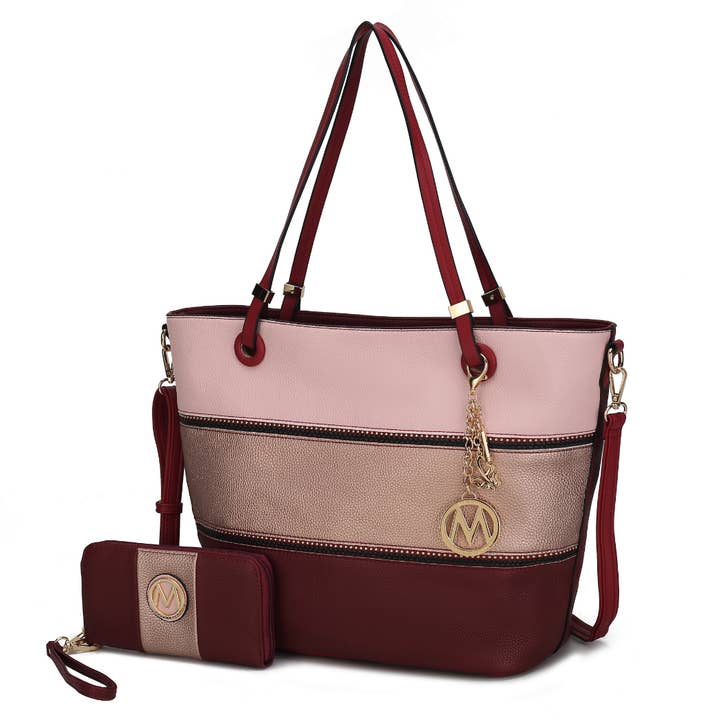 MKF Vallie Color-Block Tote handväska för kvinnor av Mia K för wholesale av MKF Collection