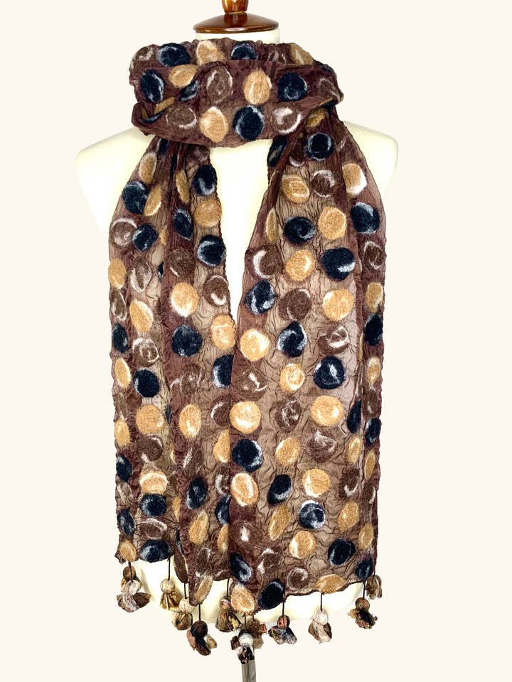 Polka Dot Neutral Scarf for wholesale by Pomegranate Moon