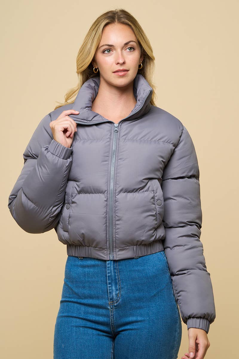 ANWND – Puffer Jacket - Mulher por atacado – Jaqueta Puffer Curta Acolchoada22