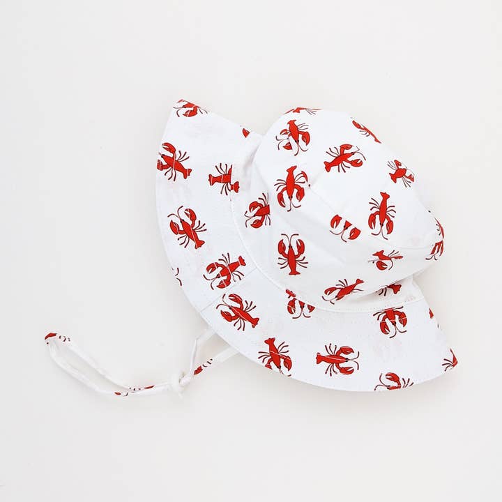 Lobster Bucket Hat UPF 50+ Baby & Toddler for wholesale by Huggalugs
