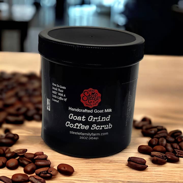 Goat Grind Coffee Scrub for wholesale by Steele Family Farm