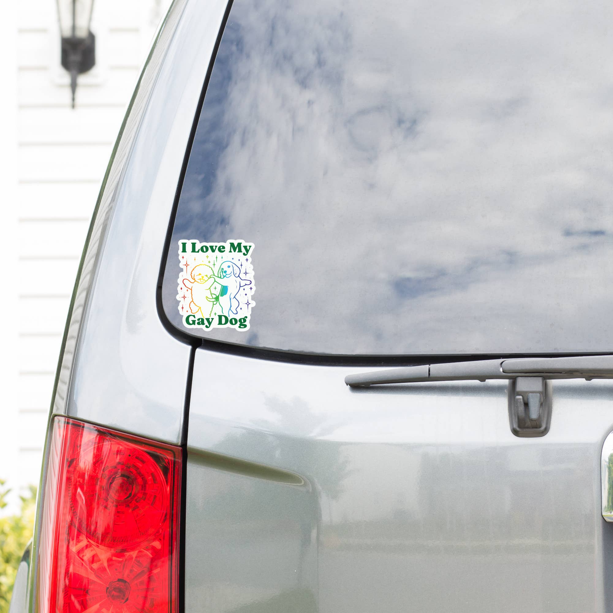 Juju and Moxie - Wholesale Sticker - I Love My Gay Dog High Quality Vinyl Sticker3