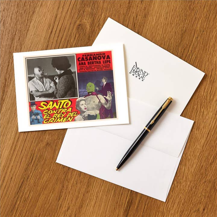 Found Image Press - Wholesale Stationery/Notecard Set - Greeting Card MX-270 Mexican Wrestling Movie Poster1