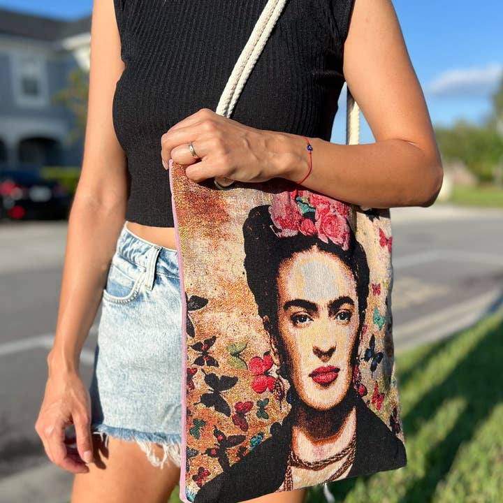 Umays Boho - Wholesale Tote Bag - Women's - Frida Kahlo Shoulder Bag, Handmade Tote Bag for Women1