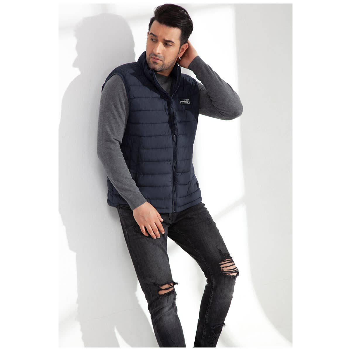 Rokka & Rolla - Wholesale Outerwear Vest - Men's - Men's Packable Puffer Vest Warm Sleeveless Jacket2