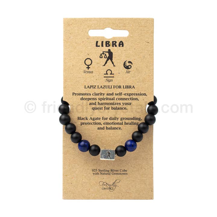 Bracciale zodiaco Bilancia per la vendita all'ingrosso da parte di Friendly Crystals
