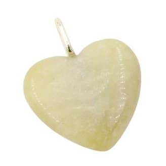Palm Beach Stone Heart Charm in Lemon Cream for wholesale by The Sis Kiss