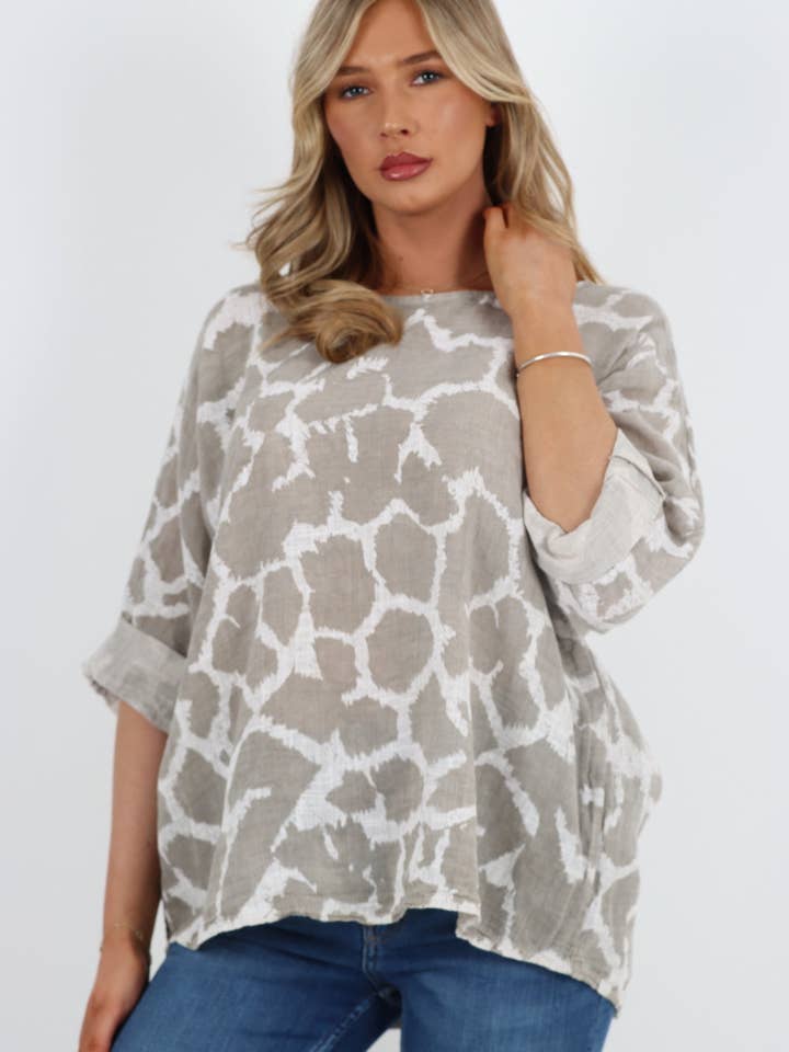 Miss Bold – wholesale Tunika - Dam – Italiensk bomullstopp med djurtryck1