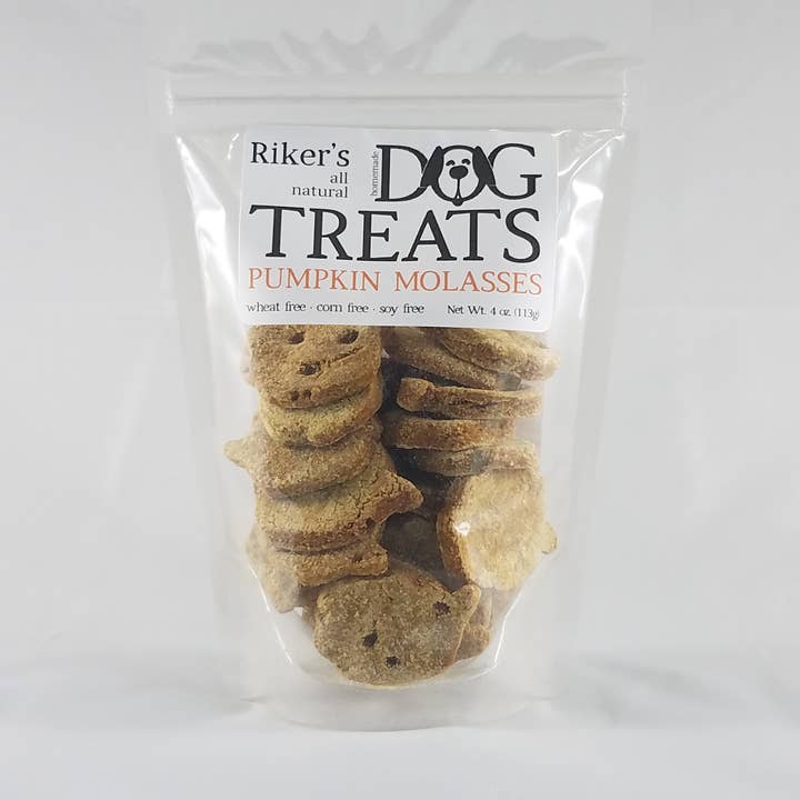 Riker's Dog Treats - Venta al por mayor Chuches - Perros - Melaza de calabaza original de 4oz0