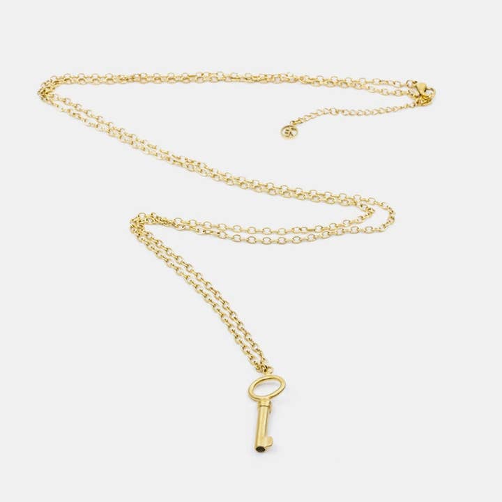 Big Key Halsband 90cm Guld for wholesale on Faire2