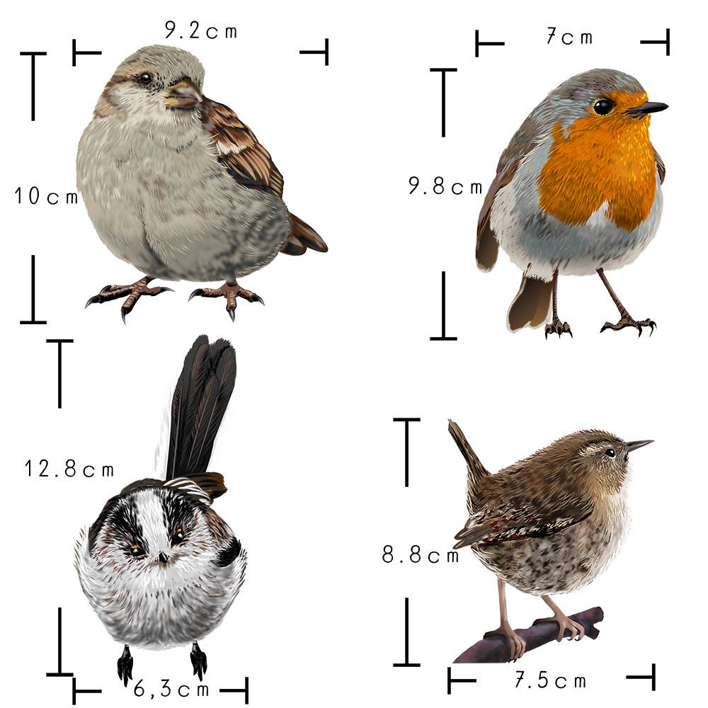 MYRTE - Wholesale Wall Decal/Stickers - Little Birds Mix Double-sided Window Sticker2