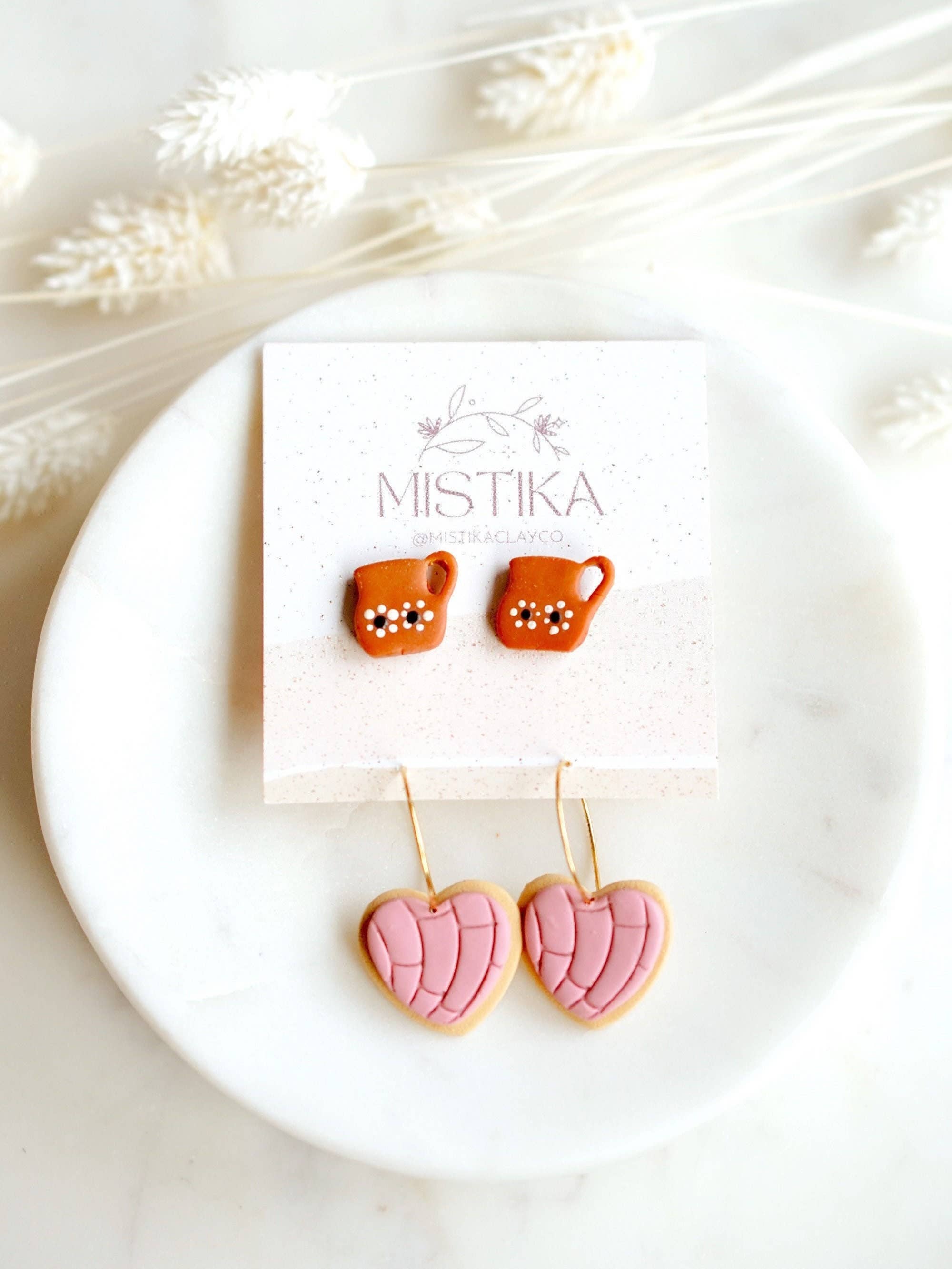 Mistika Studio - Wholesale Jewelry Set - Pan Dulce Stud Set | Clay Earrings | Cafecito Con Conchas0