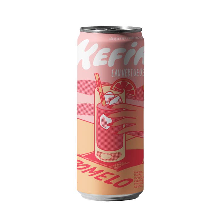 Kéfir Eau Vertueuse - Wholesale Kombucha - Virtuous Water Kefir with Organic Grapefruit & Cardamom 25cl