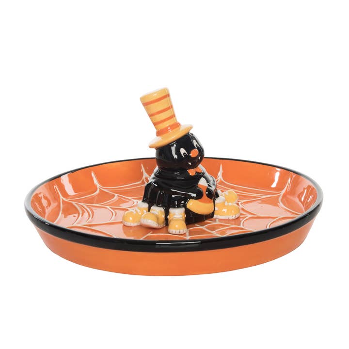 Transpac - Wholesale Condiment/Dip Bowl - CLOSEOUT 12.25" Halloween Spider Chip and Dip Set 2