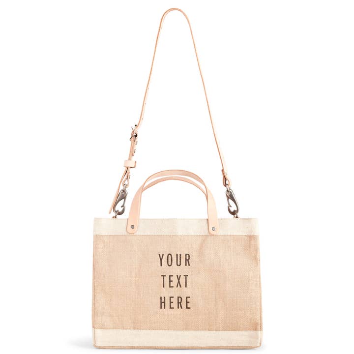 Customize Petite Market in Natural with Strap (035NASTRAP) for wholesale by Apolis