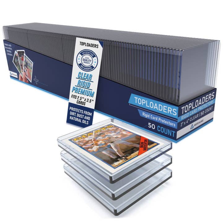 180PT - 50 Pack Premium Top Loaders for wholesale by Invested Alliance LLC