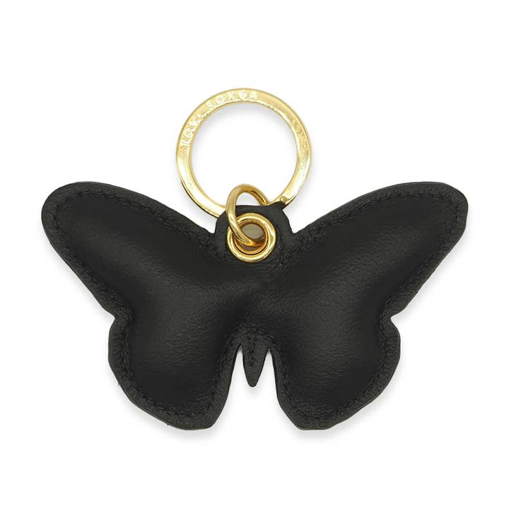 'Alkemest – Engroshandel Nøglering - Dame – Monarch Butterfly nøglering - trykt ægte læder3