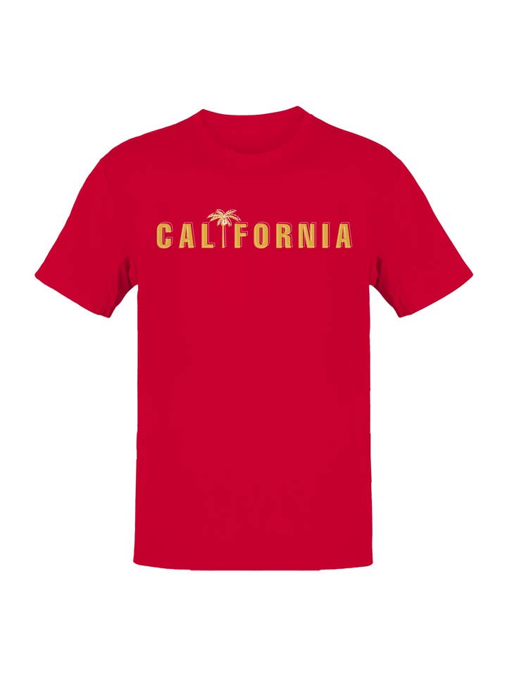 Maglietta da uomo grafica retrò California per la vendita all'ingrosso da parte di TShirtGuys.com