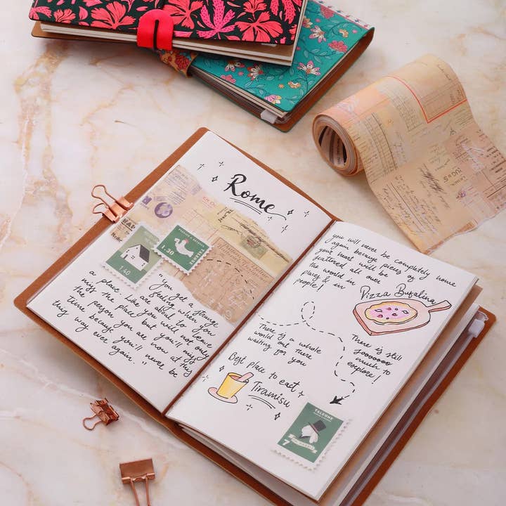 Doodle - Wholesale Journal/Diary - 7.90 x 5.00in - Refillable Travel Journal with zipper pouch6