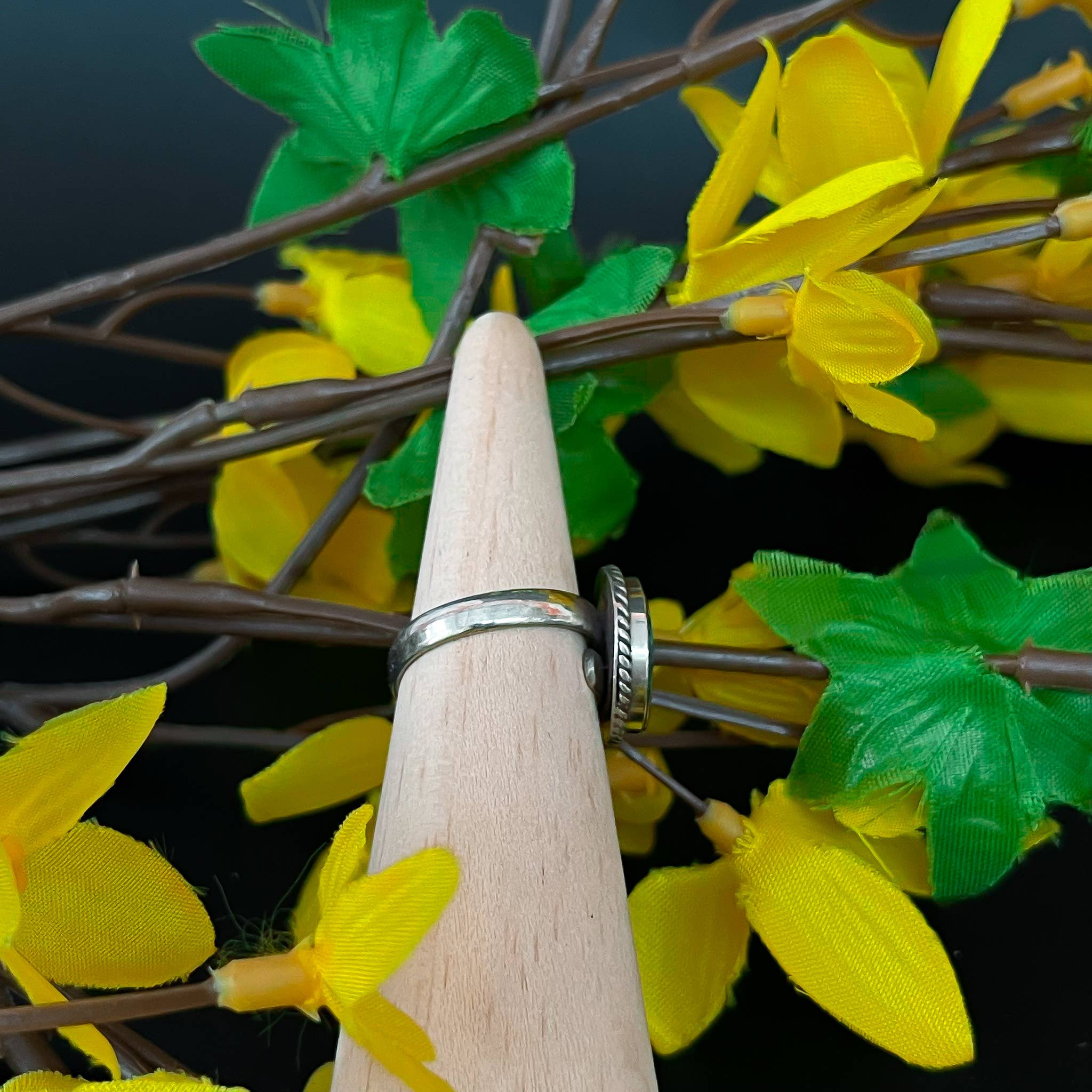 Karma Nepal Crafts - Wholesale Cocktail/Statement Ring - Round Gemstone Turquoise Coral Boho Rings4