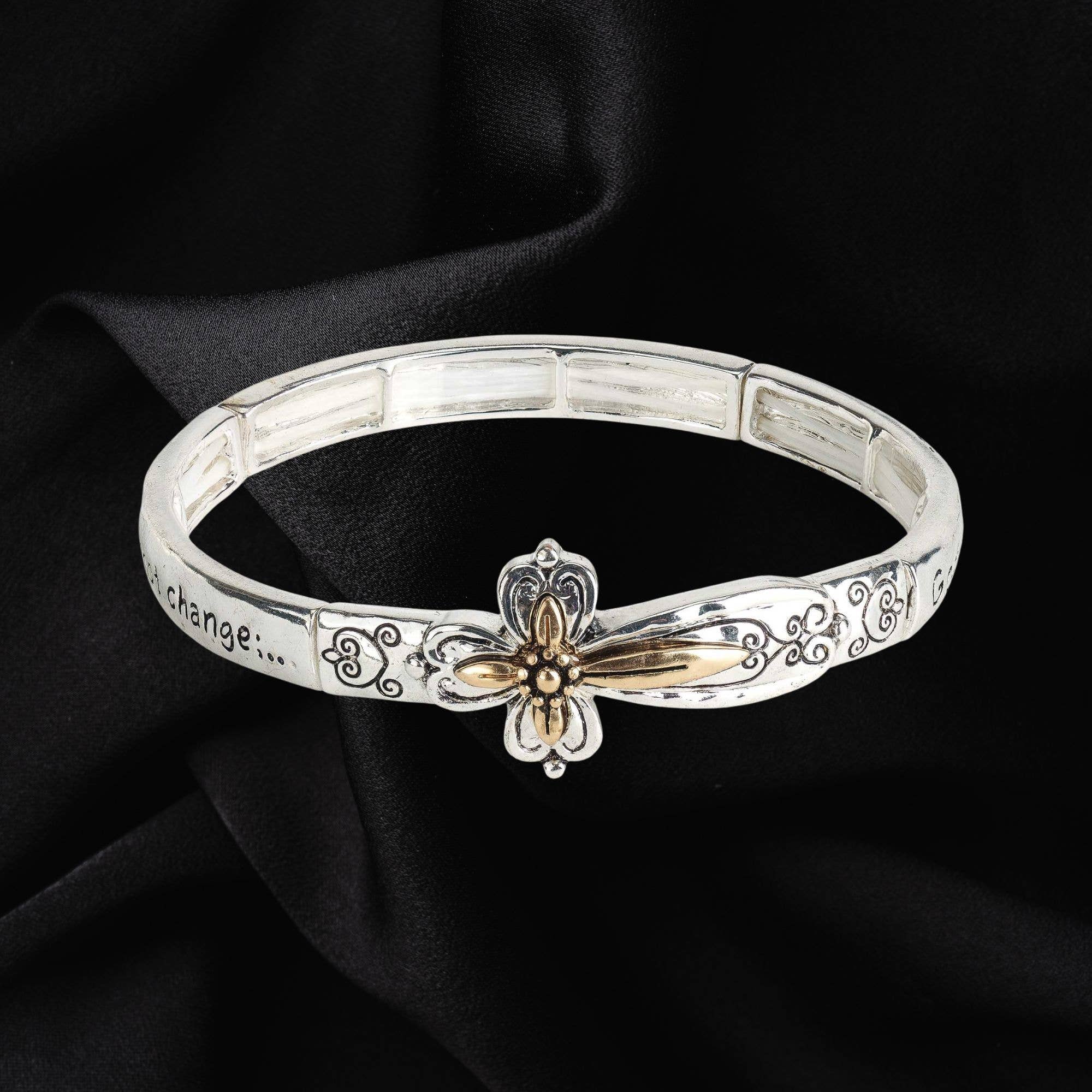 Dicksons - Vente Bracelet jonc - BRACELET CROIX LATÉRALE SERENITY PRIÈRE2