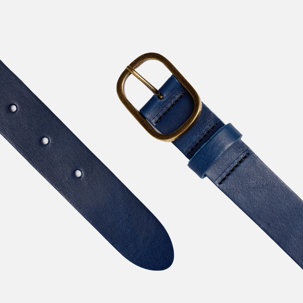 Amsterdam Heritage Leather Belts, Bags, Jackets & Apparel - Vente Ceinture – femme - Marin | Ceinture en cuir doré à boucle ovale pour femmes14