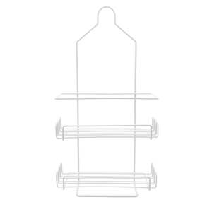 2-Tier Hanging Shower Caddy, Rustproof White - Bathroom - Storage