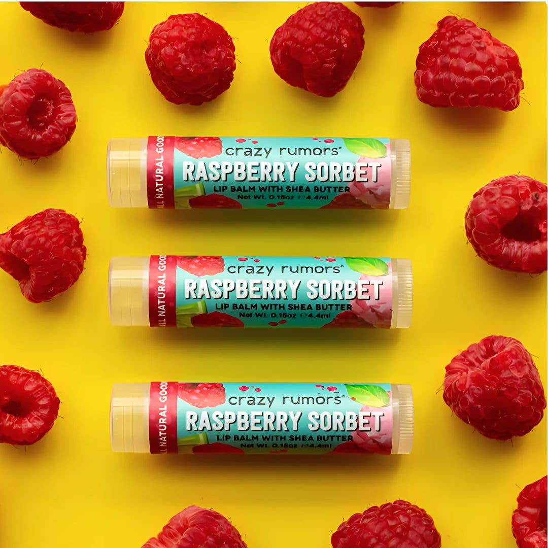 Crazy Rumors - Wholesale Lip Balm - All Natural, Vegan Raspberry Sorbet Lip Balm