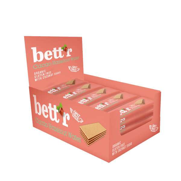 Smart Organic – Großhandel Cookie – Bio Kakaohaselnuss-Waffel, Bett'r, 30 g1