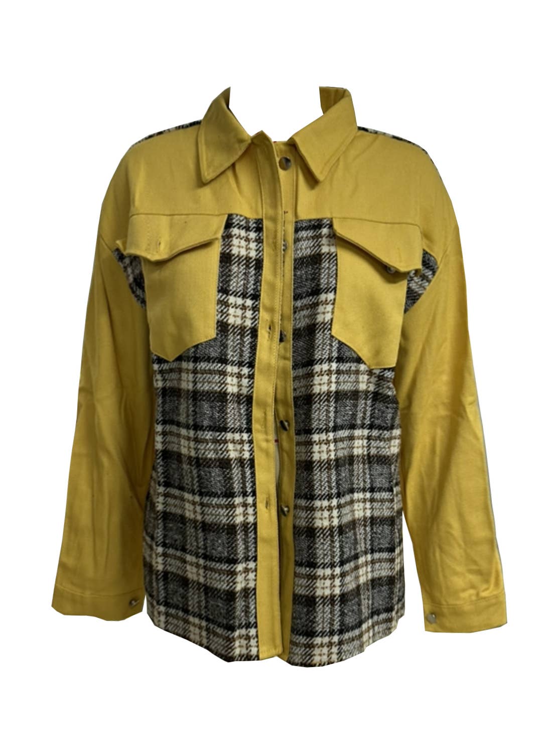 Rosa Clothing - Wholesale Shirt Jacket/Shacket - Women's - Long-Sleeved Plaid Button-Down Shirt Jacket8