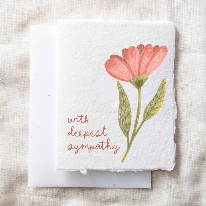 With Deepest Sympathy | Sympathy Loss Grief Greeting Card for wholesale by Paper Baristas