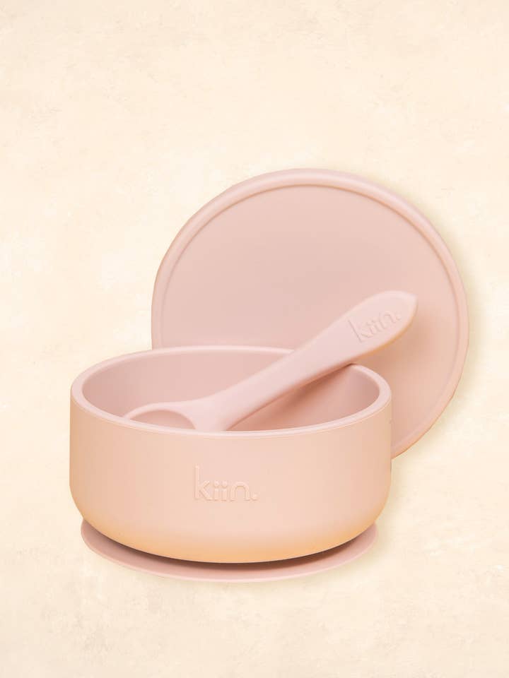 Silicone Suction Bowl with lid + Spoon Set - Outlet for wholesale by Kiin Baby